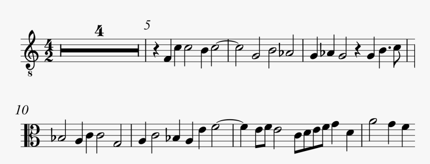 Alto Clef D Flat Major, HD Png Download