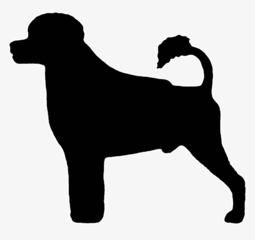 Silhouette Of A Portuguese Water Dog In Lion Clip - Companion Dog, HD Png Download