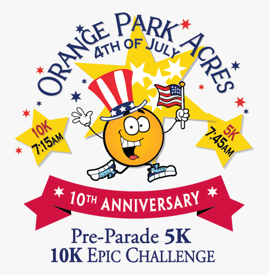 Orange Park Acres 4th Of July 5k Race/walk & 10k Epic - Orange Park Acres 4th Of July 5k, HD Png Download