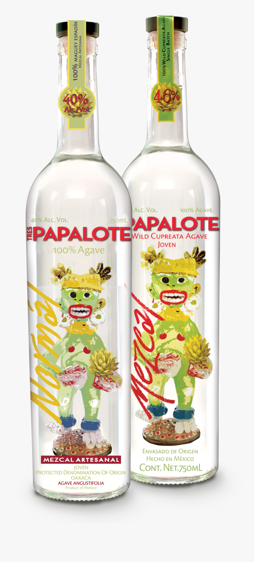 Tp Bottles Together - Tres Papalote Mezcal Review, HD Png Download