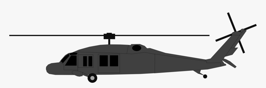 Helicopter Clipart Black Hawk Helicopter - Helicopter Rotor, HD Png Download