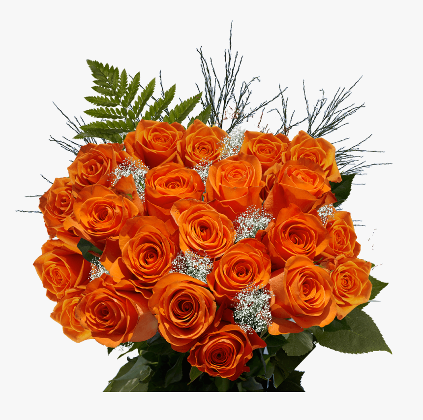 Big Bouquets Of Orange Roses Two Dozen Freshest Flowers - Floribunda, HD Png Download