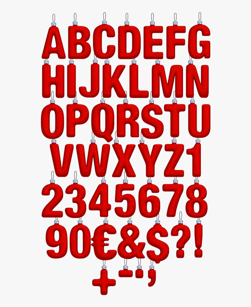 Christmas Ball Red Font - Poster, HD Png Download