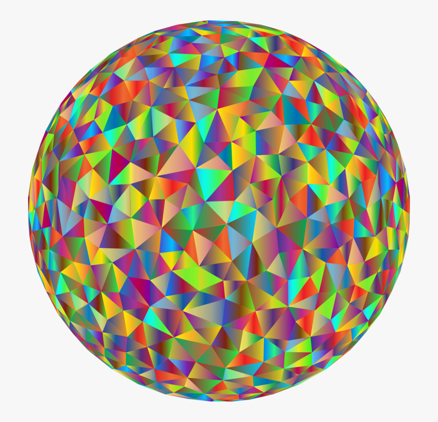 Circle,sphere,low Poly - Wire-frame Model, HD Png Download