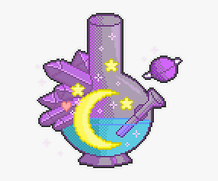 Bunt Moon Crystal Ftestickers Cosmic Clipart , Png - Aesthetic Transparent Pixel Art, Png Download