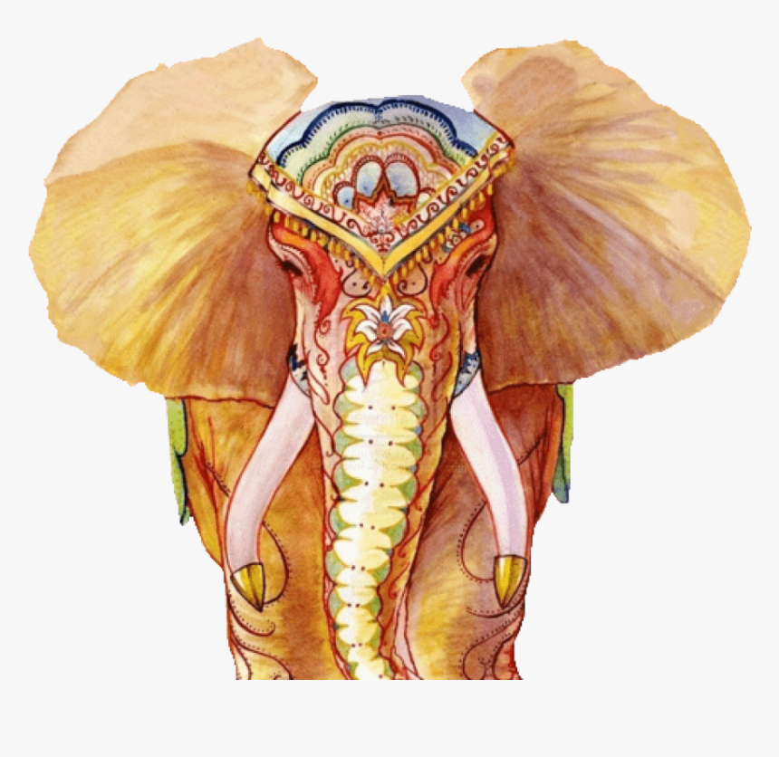 Transparent Elephant Drawing Png - Indian Elephant Ceremonial Dress, Png Download
