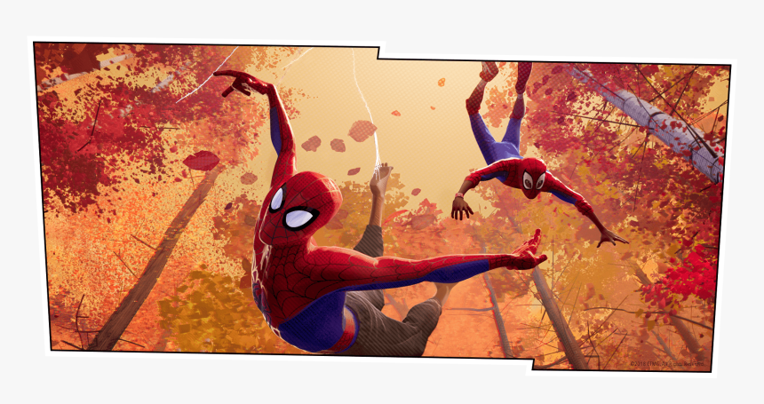 Into The Spider Verse Movie Photo - Spider Man Into The Spider Verse Beautiful Shots, HD Png Download