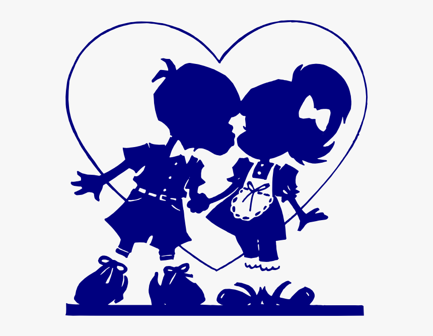 Dark Blue Valentine Kiss2 Svg Clip Arts - Sexy Valentine Clip Art, HD Png Download
