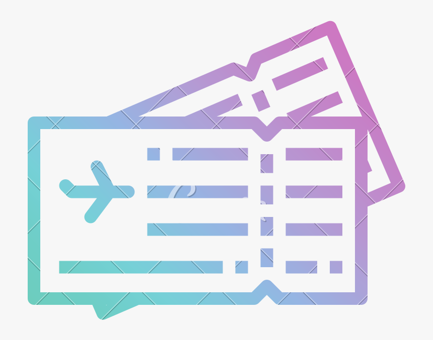 Ticket Travel Air Plane Airplane Flight Icon, HD Png Download