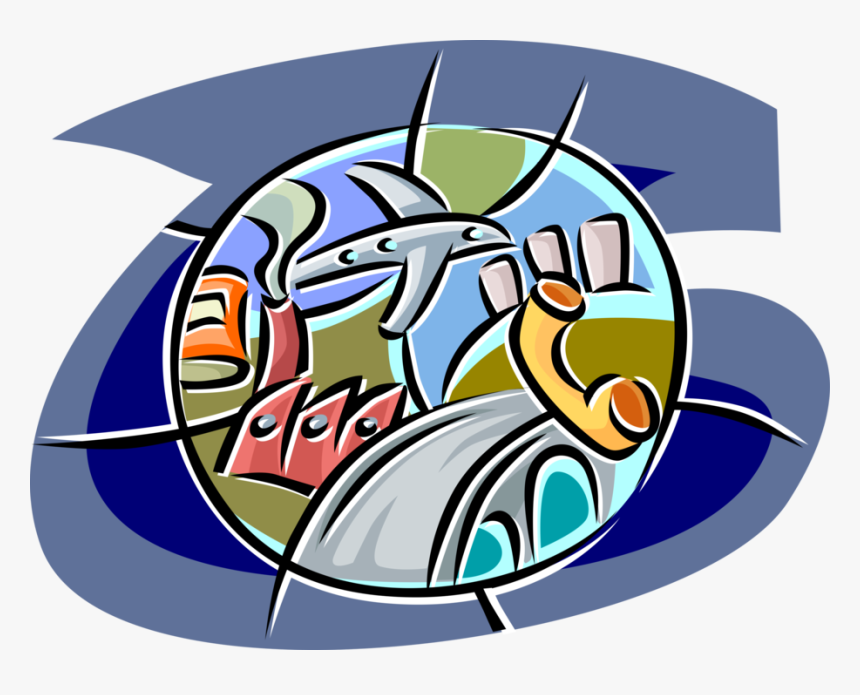 Vector Illustration Of Global Industrial Business, HD Png Download