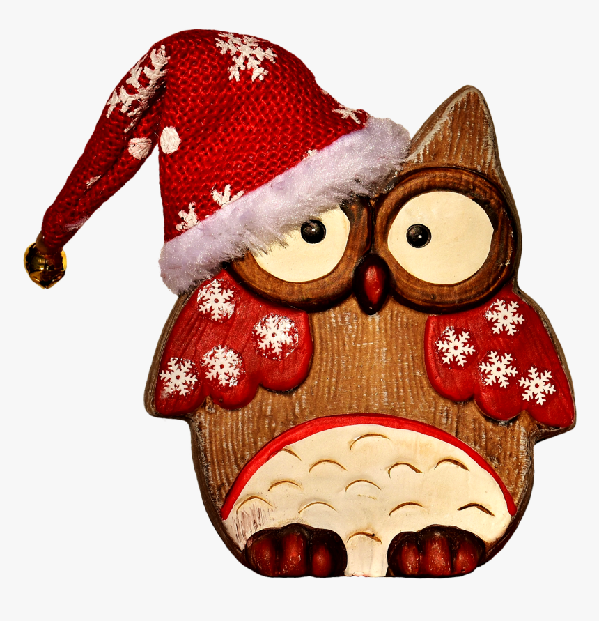 Owl Figure Wood Free Photo - Wise For Merry Christmas, HD Png Download