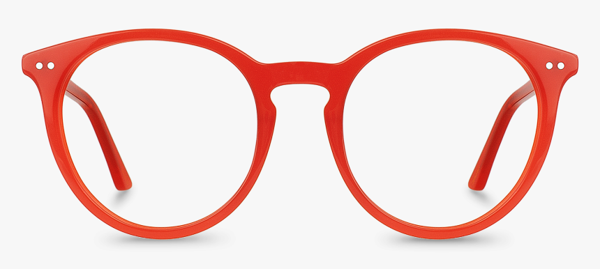 Front View Of Darselect Oval Glasses Made From Red - Glasses Front View Png, Transparent Png