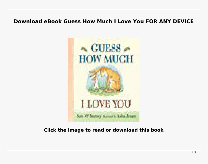 Guess How Much I Love, HD Png Download