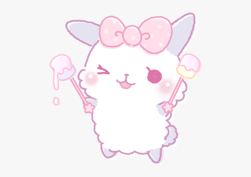 #pink #sheep #soft #softbot #kawaii #cute #edit #freetoedit - 아따 아따 배경 화면, HD Png Download