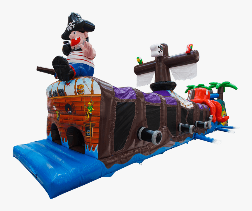 24m Pirate Ship Obstacle Course - Inflatable, HD Png Download