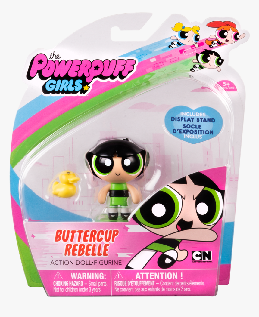 Powerpuff Girls Action Doll Buttercup Power Puff Png - Powerpuff Girl Toys, Transparent Png