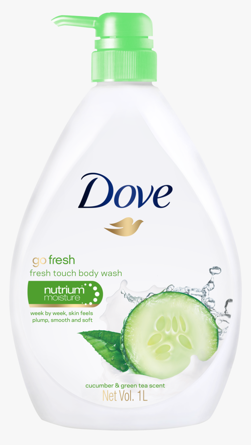 Dove Go Fresh Fresh Touch Body Wash 1000ml - Dove Green Body Wash, HD Png Download