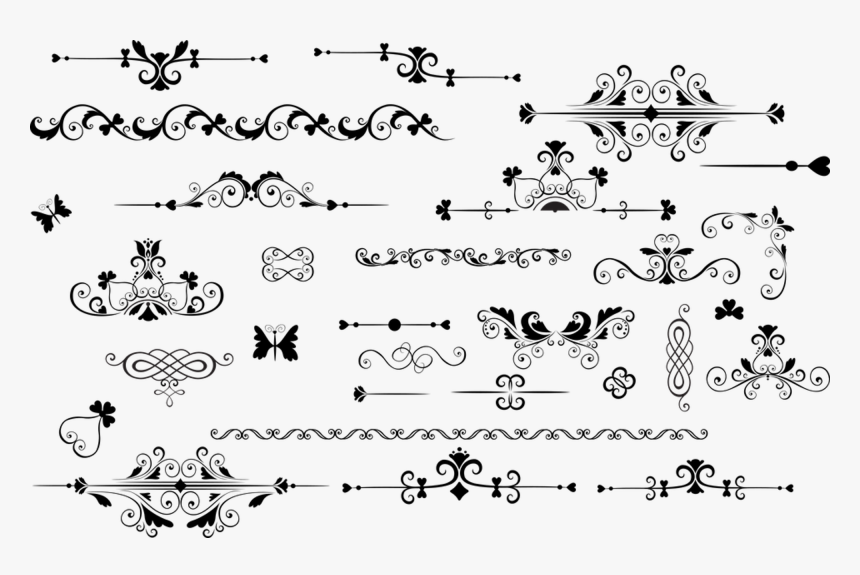 Dividers, Calligraphy, Flourish, Celtic, Filigree, HD Png Download