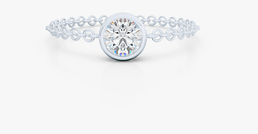 Fashion, Stackable Ring, Featuring Bezel Set Round - Engagement Ring, HD Png Download