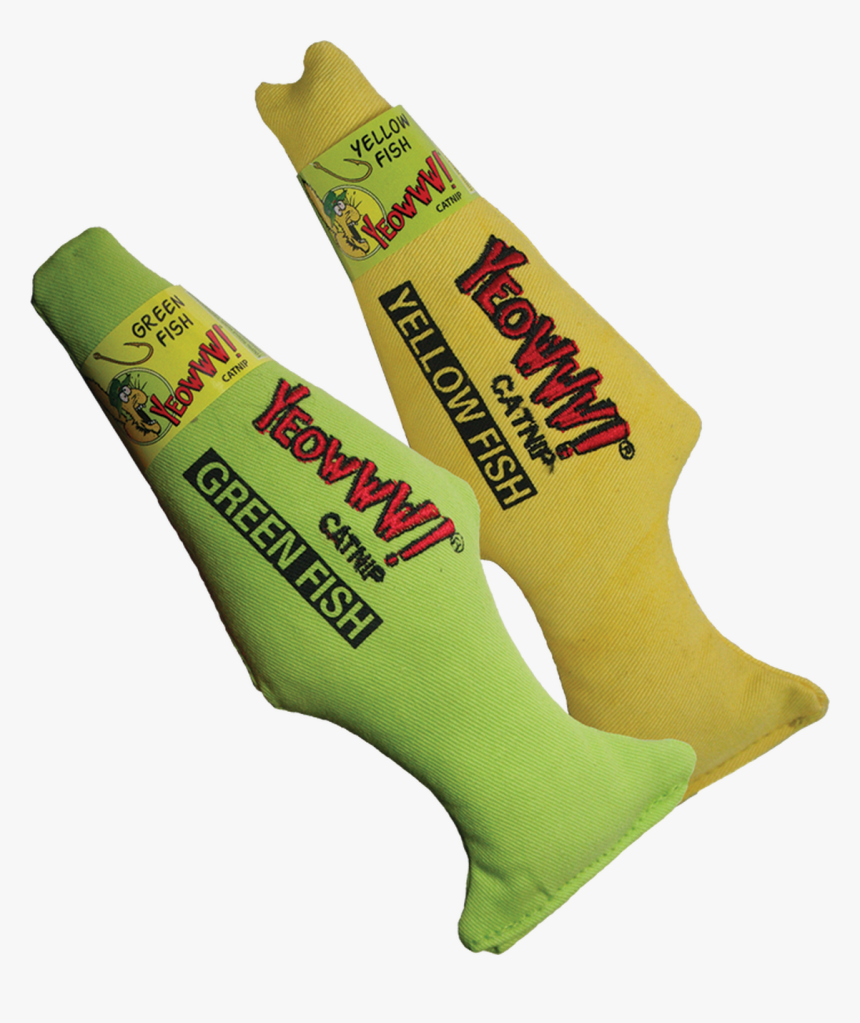 Yeowww Green Fish & Yellow Fish - Yeowww Cat Toys, HD Png Download
