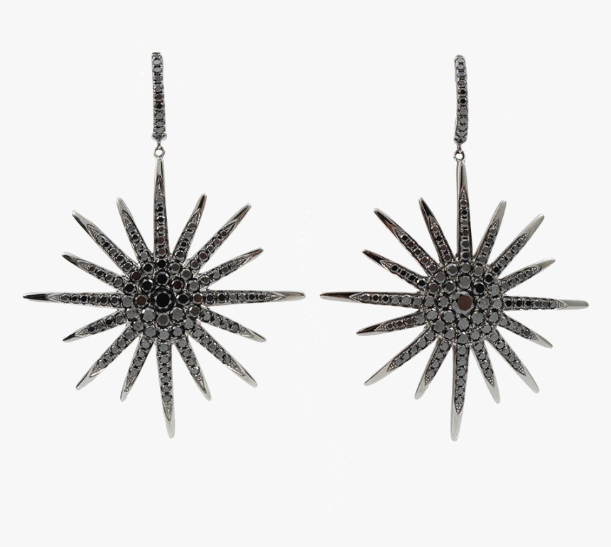 Gold Starburst Drop Earrings, HD Png Download