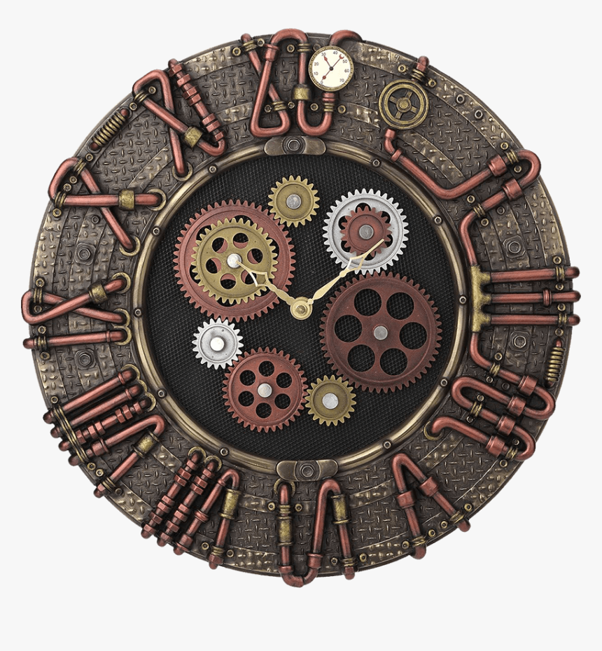 Retro Steampunk Clock - Steampunk Clock, HD Png Download