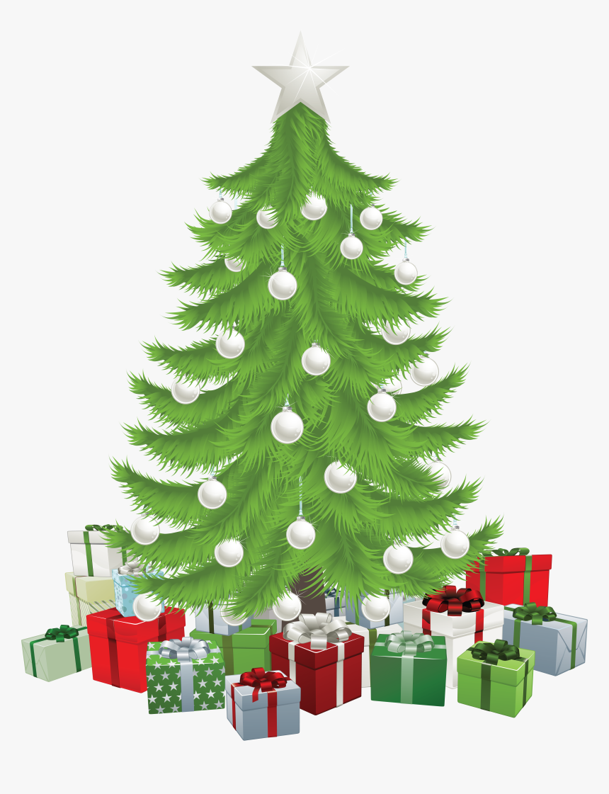 Christmas Tree Png - Transparent Background Christmas Tree Presents Clipart, Png Download