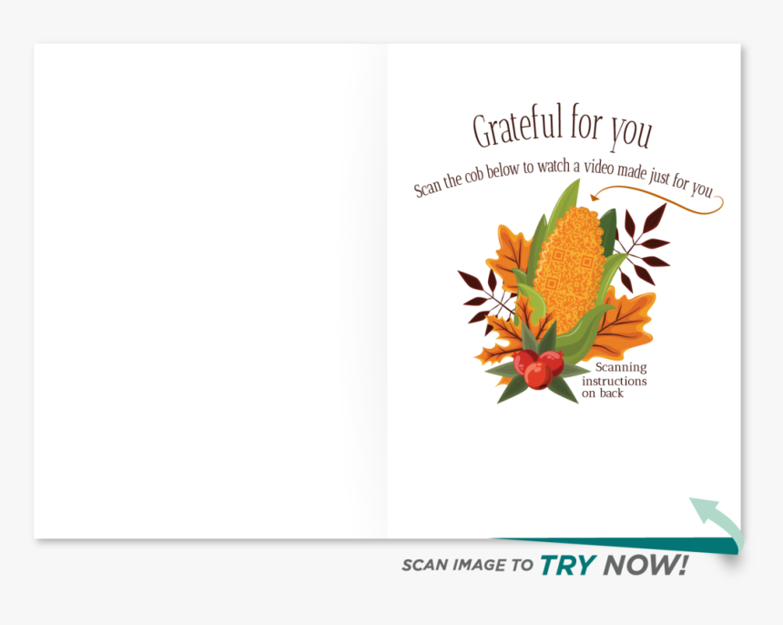 Cornucopia Thanksgiving Card - Greeting Card, HD Png Download