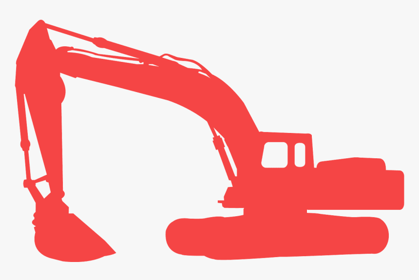 Cat Excavator Silhouette, HD Png Download