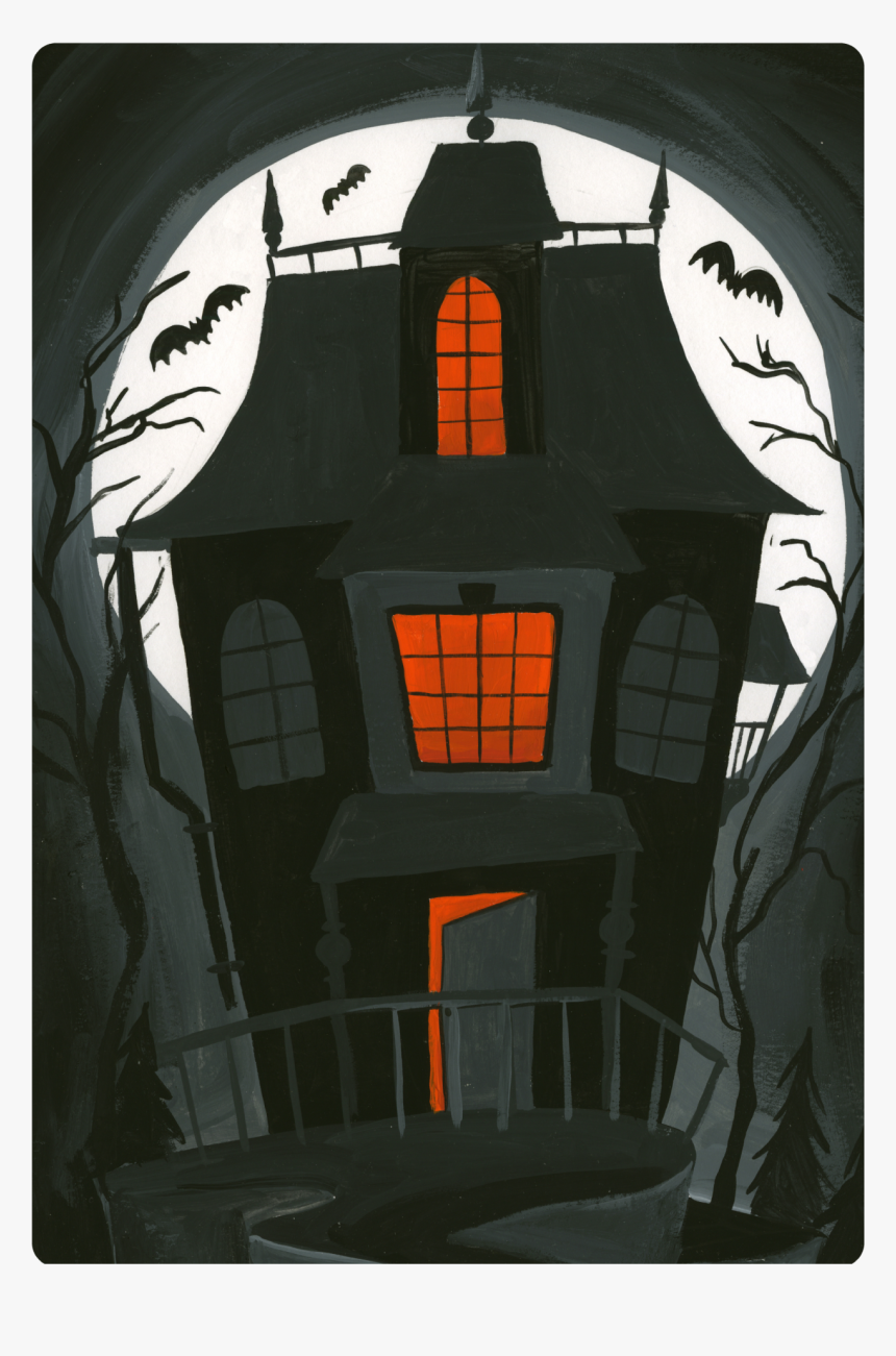 Haunted House Print & Cut File, HD Png Download