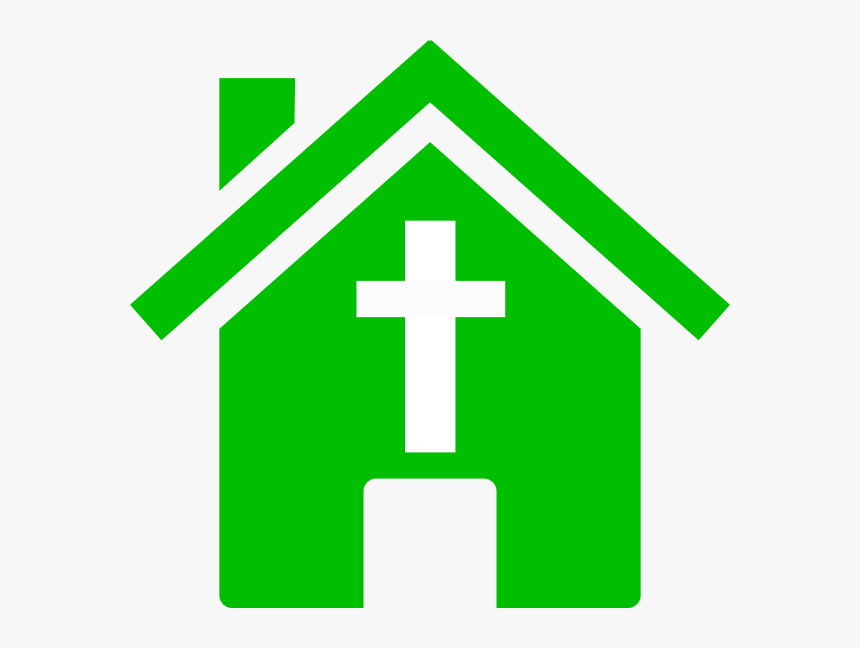 Green Church House Svg Clip Arts - Icon Vector House Png, Transparent Png