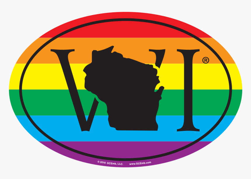 Wi Wisconsin Lgbt Removable X Euro Stickers By Gcemb, - Wisconsin Lgbt, HD Png Download