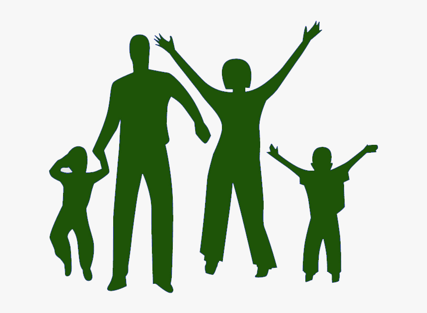 Silhouette Happy Family Clipart, HD Png Download