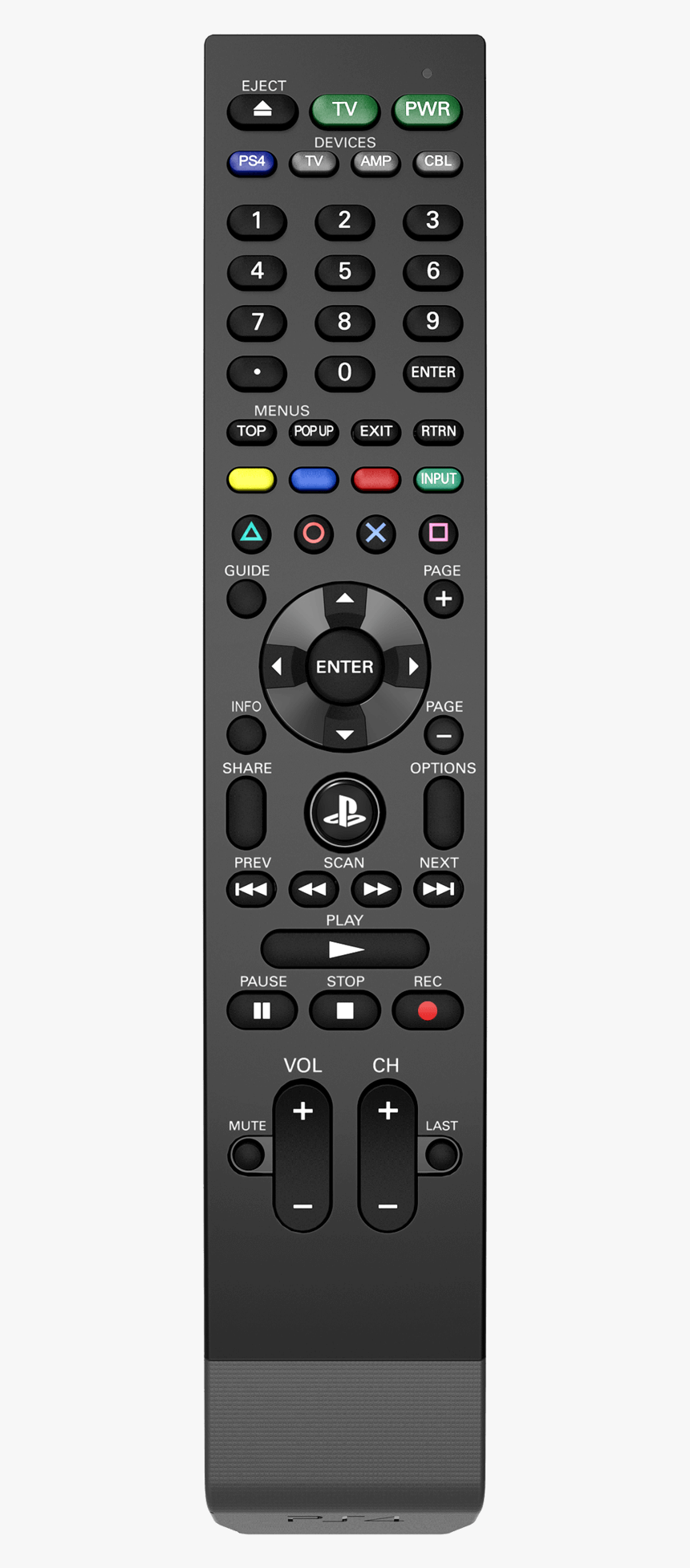 Media Remote For Playstation 4, HD Png Download
