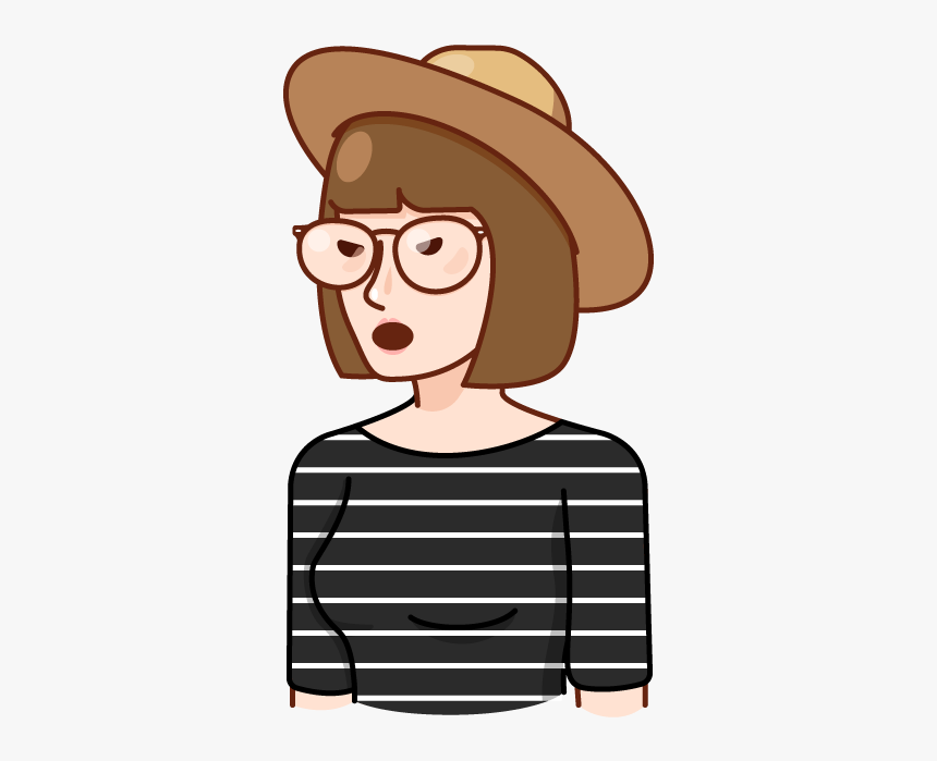 Trendy Hipster Messages Sticker-7 - Cartoon, HD Png Download