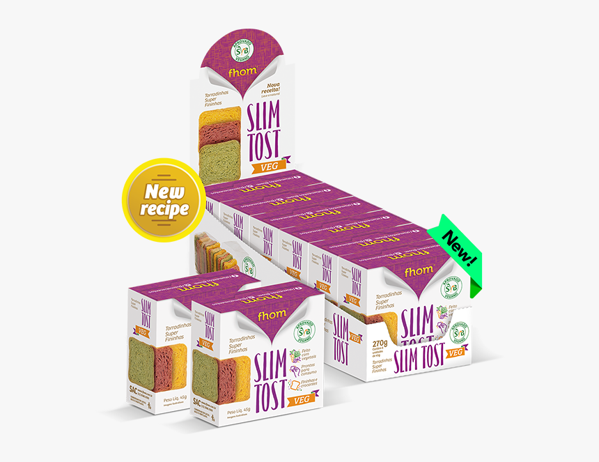 Slim Tost Veguinha - Confectionery, HD Png Download