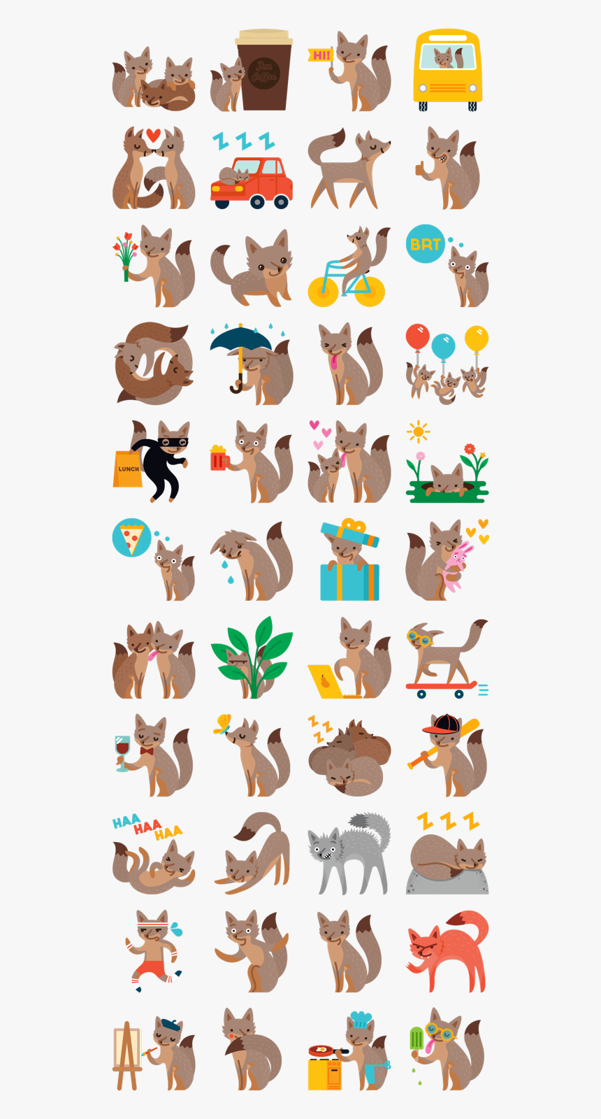 Facebook Foxes By Jayde Fish - Facebook Fox Stickers, HD Png Download