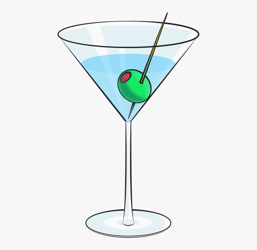 Cartoon Martini By Deathbycartoon - Martini Glass, HD Png Download