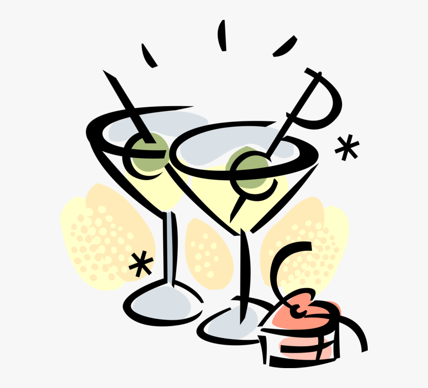 Vector Illustration Of Alcohol Beverage Martini Cocktails - Mixgetränke Clipart, HD Png Download