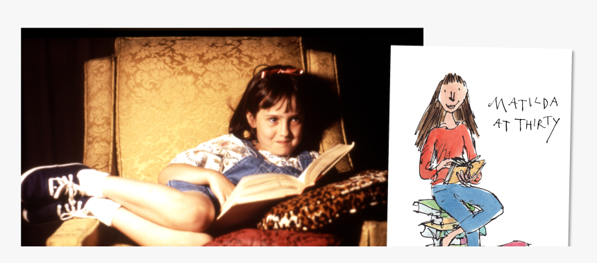 A Photo Of A Young Mara Wilson As Matilda In The Film - Matilda Roald Dahl, HD Png Download
