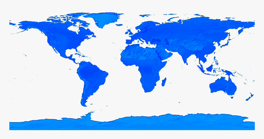 Oneearth - World Map Grey With Antarctica, HD Png Download
