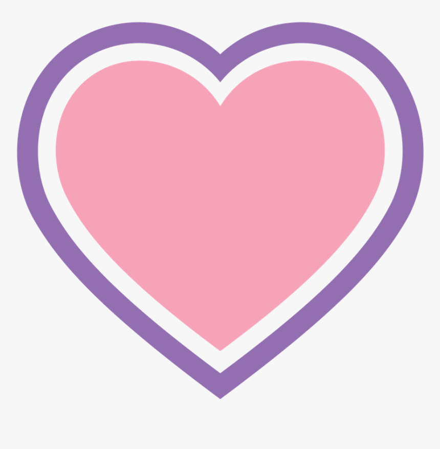 Coração Rosa E Lilas Png, Transparent Png