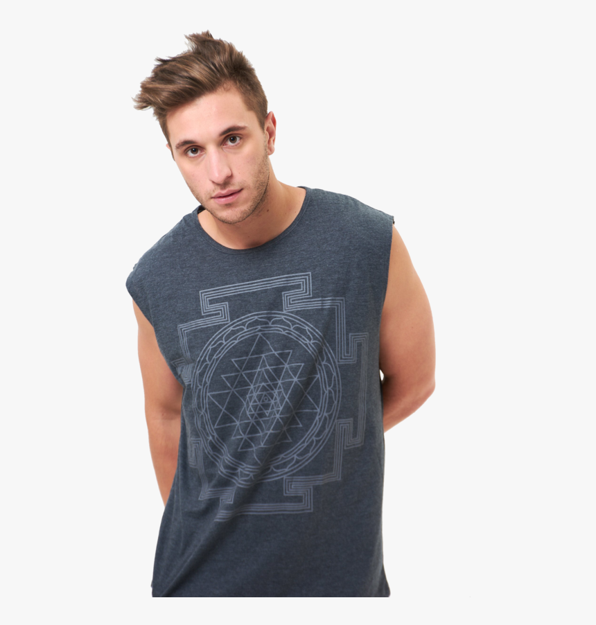 Sri Yantra Print Tank Top 
 Class - Pocket, HD Png Download