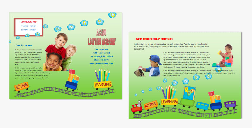 Day Care Flyers Png - Child Care Brochure, Transparent Png