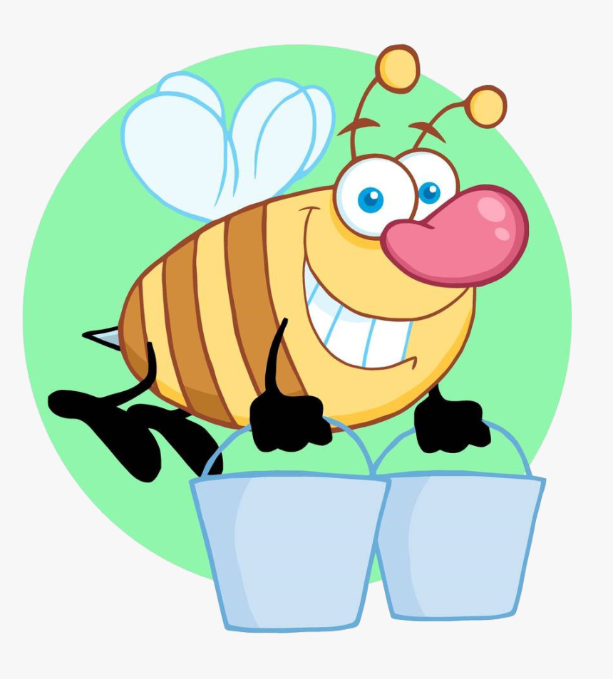 Worker Bee Clip Art - Bucket With Honey Png, Transparent Png