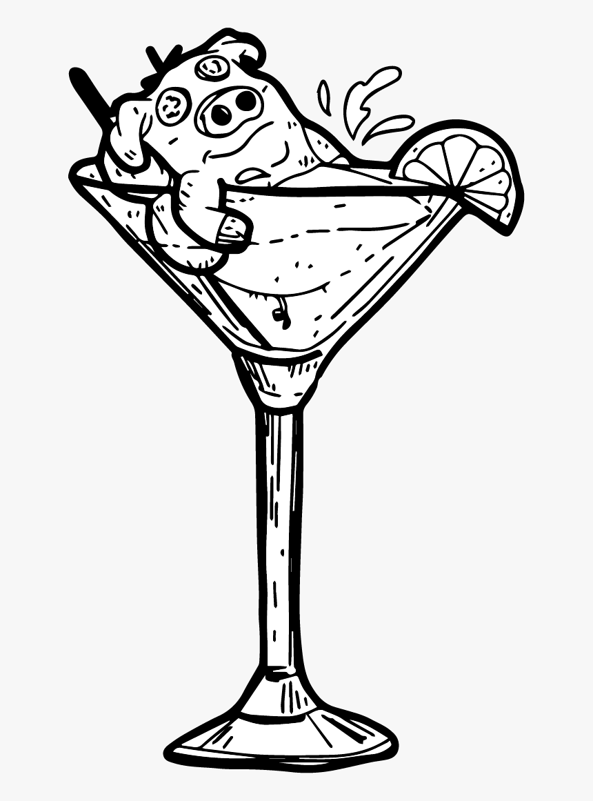 Cocktail Pig - Champagne Stemware, HD Png Download