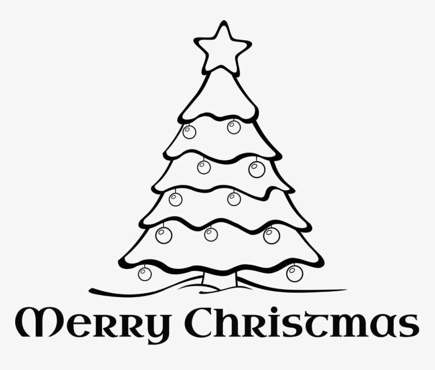 6 - Colouring Pages Of Christmas Tree, HD Png Download