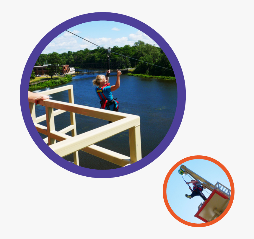 1zipeventcombo - Allegan Michigan Downtown Zipline, HD Png Download