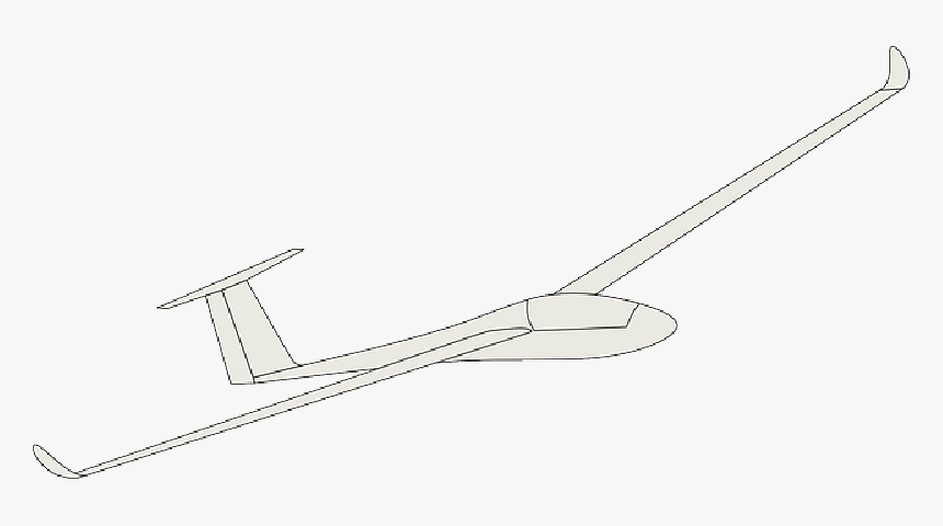 Small, Outline, Plane, Planes, Glider - Glider Vector, HD Png Download