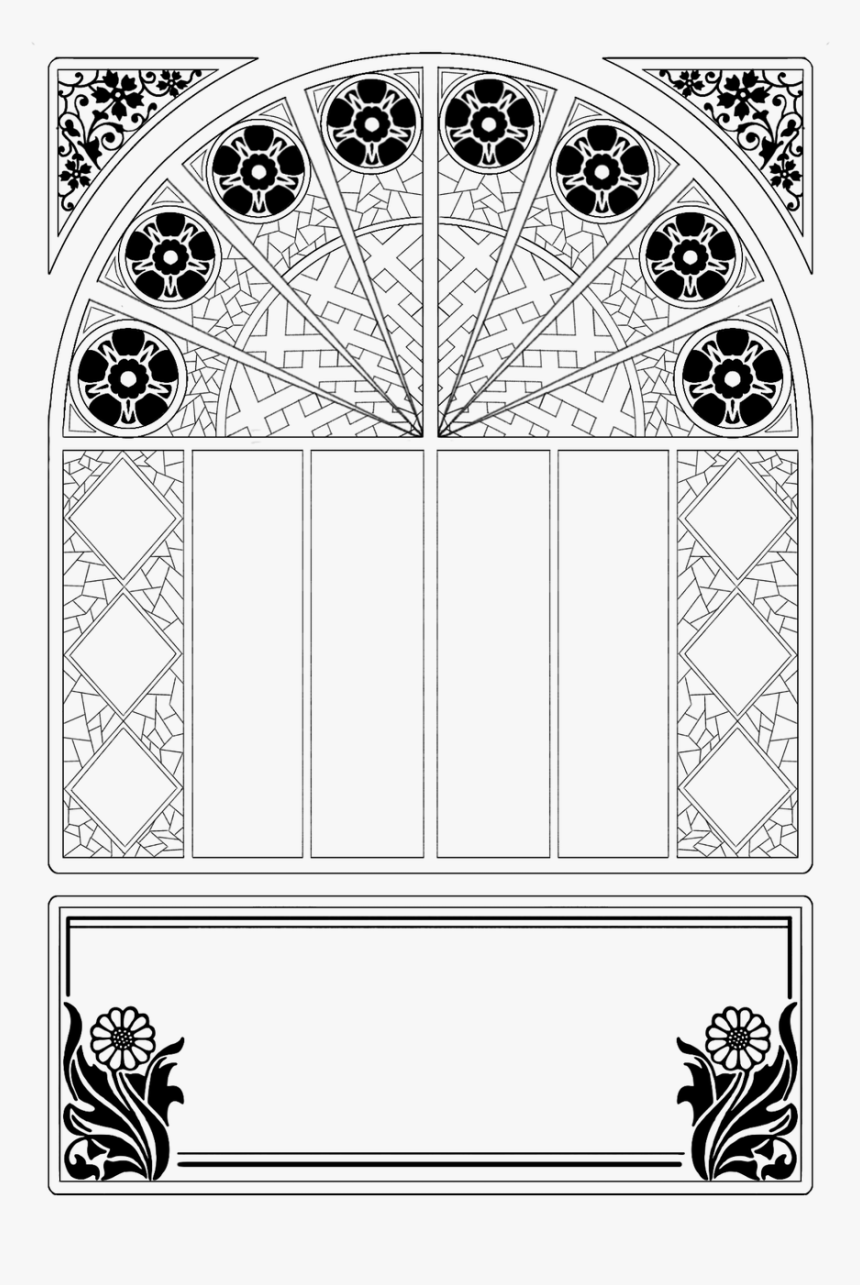 Frame Ornament Decorative Free Photo - Stained Glass Frame Transparent Background, HD Png Download